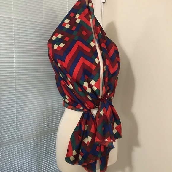 NWT Shawl  wrap scarf 24x80 Colorful print - Picture 4 of 4
